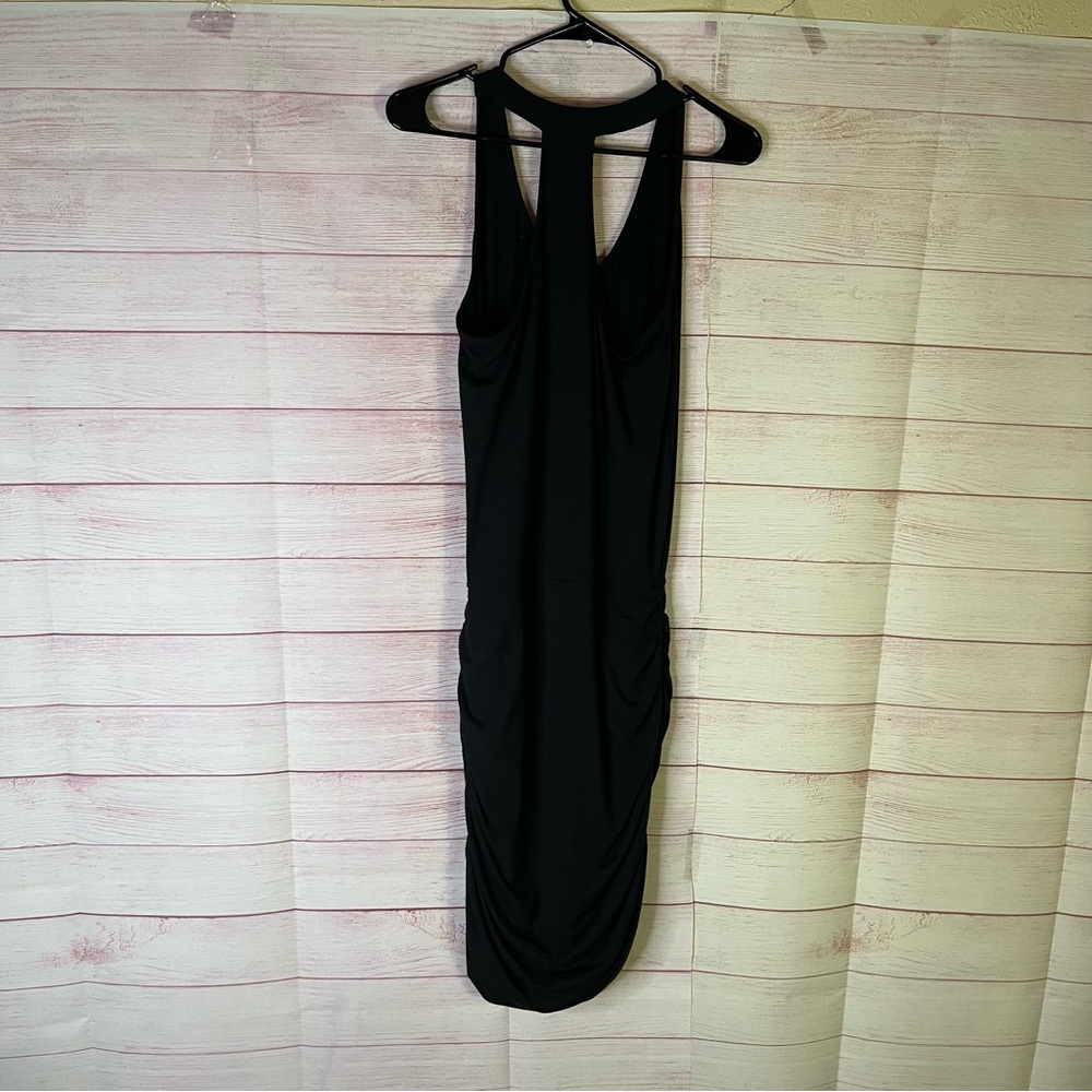 Athleta Black Razor Back Ruched‎ Bodycon Dress Size Small - Picture 8 of 8
